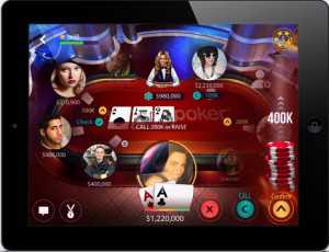 The new look table of the Zynga Poker Game