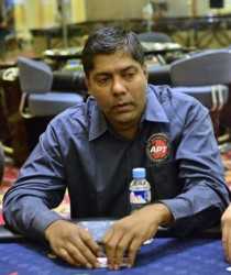 Indian Poker player Uday Sinh PAtil in action at APT Philippines