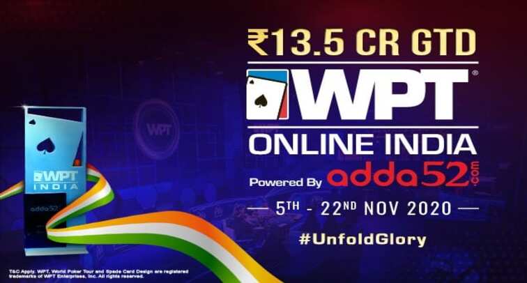 WPT Releases Schedule For The First-Ever WPT Online India Series Powered By Adda52 | Online Poker News